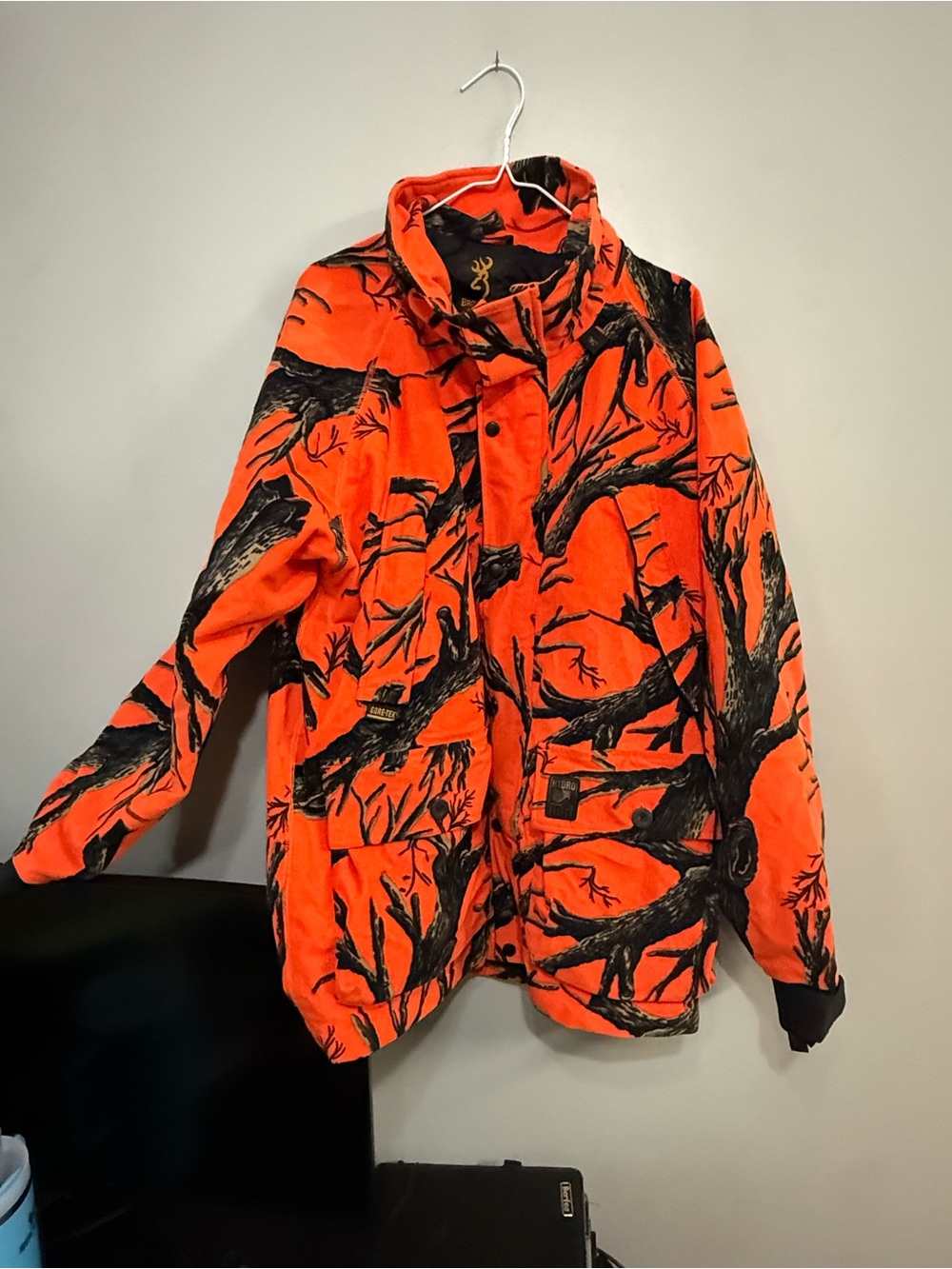 Browning Kids High-Visibility Orange & Black Camo Puffer Jacket